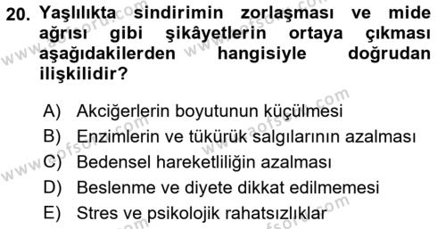 İnsan Davranışı Ve Sosyal Çevre 1 Dersi 2022 - 2023 Yılı (Final) Dönem Sonu Sınavı 20. Soru