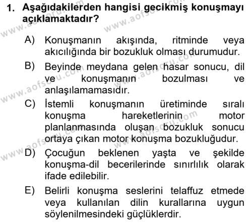 Engellilerle Sosyal Hizmet Dersi 2022 - 2023 Yılı Yaz Okulu Sınavı 1. Soru