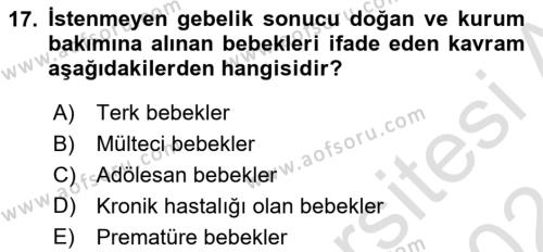 Tıbbi Ve Psikiyatrik Sosyal Hizmet Dersi 2023 - 2024 Yılı (Vize) Ara Sınavı 17. Soru