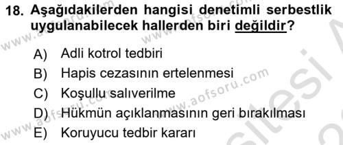 Aile Ve Çocukla Sosyal Hizmet Dersi 2021 - 2022 Yılı Yaz Okulu Sınavı 18. Soru