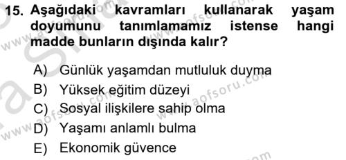 Gruplarla Sosyal Hizmet Dersi 2022 - 2023 Yılı (Vize) Ara Sınavı 15. Soru