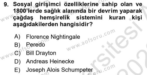 Toplumla Sosyal Hizmet Dersi 2021 - 2022 Yılı Yaz Okulu Sınavı 9. Soru