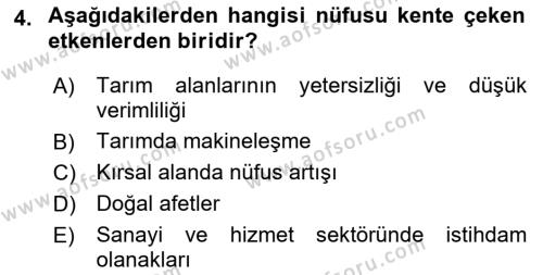 Göçmen Ve Sığınmacılarla Sosyal Hizmet Dersi 2021 - 2022 Yılı (Final) Dönem Sonu Sınavı 4. Soru