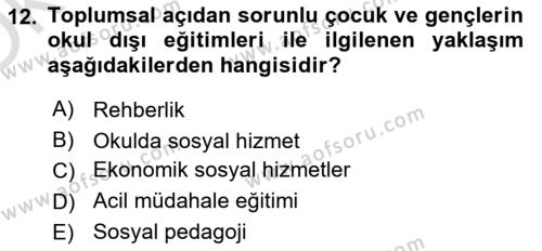 Göçmen Ve Sığınmacılarla Sosyal Hizmet Dersi 2021 - 2022 Yılı Yaz Okulu Sınavı 12. Soru