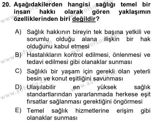 Göçmen Ve Sığınmacılarla Sosyal Hizmet Dersi 2022 - 2023 Yılı (Final) Dönem Sonu Sınavı 20. Soru