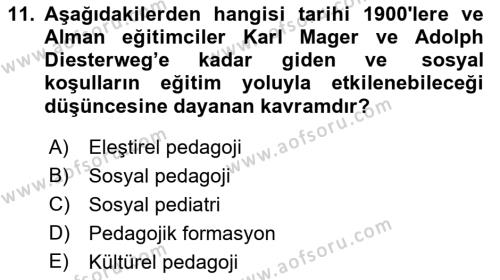 Göçmen Ve Sığınmacılarla Sosyal Hizmet Dersi 2023 - 2024 Yılı (Final) Dönem Sonu Sınavı 11. Soru