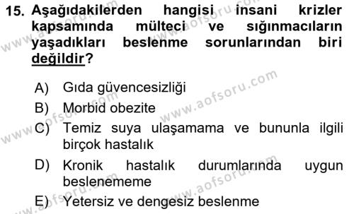 Göçmen Ve Sığınmacılarla Sosyal Hizmet Dersi 2023 - 2024 Yılı (Final) Dönem Sonu Sınavı 15. Soru