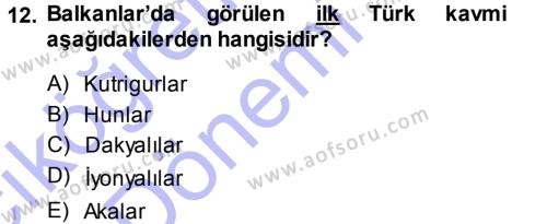 Balkanlar´da Siyaset Dersi 2013 - 2014 Yılı (Vize) Ara Sınavı 12. Soru