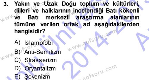 Balkanlar´da Siyaset Dersi 2014 - 2015 Yılı (Vize) Ara Sınavı 3. Soru