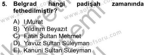 Balkanlar´da Siyaset Dersi 2014 - 2015 Yılı (Final) Dönem Sonu Sınavı 5. Soru