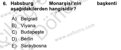 Balkanlar´da Siyaset Dersi 2022 - 2023 Yılı (Vize) Ara Sınavı 6. Soru