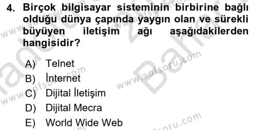 Sosyal Medya Platformları Dersi 2023 - 2024 Yılı (Vize) Ara Sınavı 4. Soru