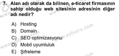 Medya Girişimciliği Dersi 2019 - 2020 Yılı (Vize) Ara Sınavı 7. Soru