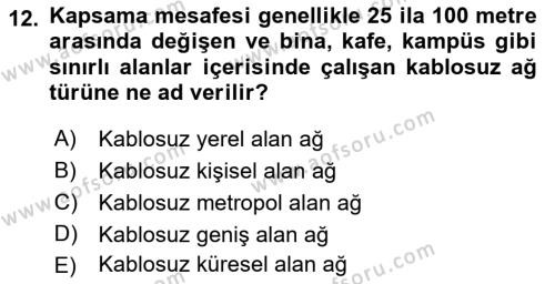 Dijital Çağda Reklam Dersi 2021 - 2022 Yılı Yaz Okulu Sınavı 12. Soru