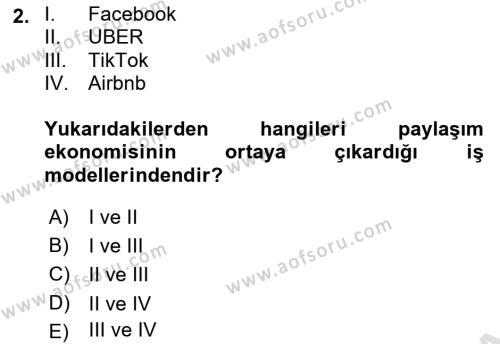 Dijital Çağda Reklam Dersi 2023 - 2024 Yılı (Vize) Ara Sınavı 2. Soru