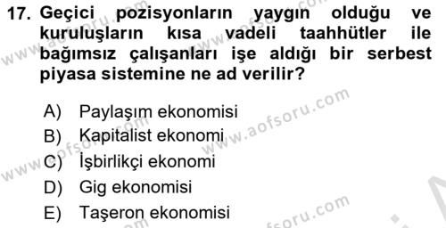 Dijital Medya ve Tüketici Dersi 2021 - 2022 Yılı (Vize) Ara Sınavı 17. Soru