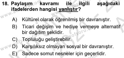 Dijital Medya ve Tüketici Dersi 2021 - 2022 Yılı (Vize) Ara Sınavı 18. Soru