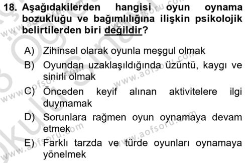 Dijital Medya ve Tüketici Dersi 2022 - 2023 Yılı Yaz Okulu Sınavı 18. Soru