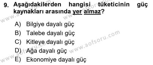 Dijital Medya ve Tüketici Dersi 2023 - 2024 Yılı (Vize) Ara Sınavı 9. Soru