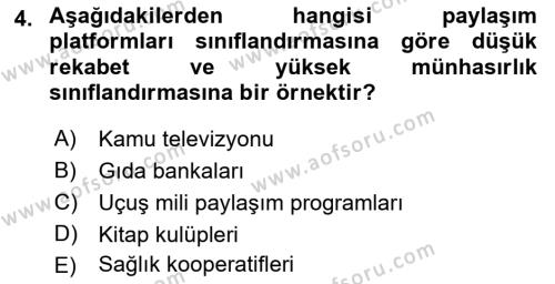 Dijital Medya ve Tüketici Dersi 2023 - 2024 Yılı (Final) Dönem Sonu Sınavı 4. Soru