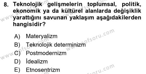 Sosyal Medya Yönetimi Dersi 2023 - 2024 Yılı (Vize) Ara Sınavı 8. Soru