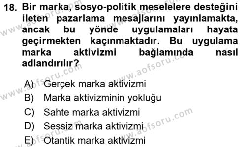 Sosyal Medya Yönetimi Dersi 2023 - 2024 Yılı Yaz Okulu Sınavı 18. Soru