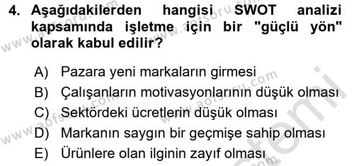 Sosyal Medya Yönetimi Dersi 2023 - 2024 Yılı Yaz Okulu Sınavı 4. Soru