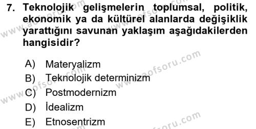 Sosyal Medya Yönetimi Dersi 2024 - 2025 Yılı (Vize) Ara Sınavı 7. Soru