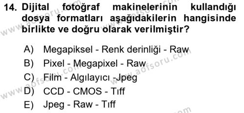 Dijital Yayıncılık Dersi 2021 - 2022 Yılı (Vize) Ara Sınavı 14. Soru