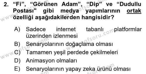 Dijital Yayıncılık Dersi 2021 - 2022 Yılı (Vize) Ara Sınavı 2. Soru