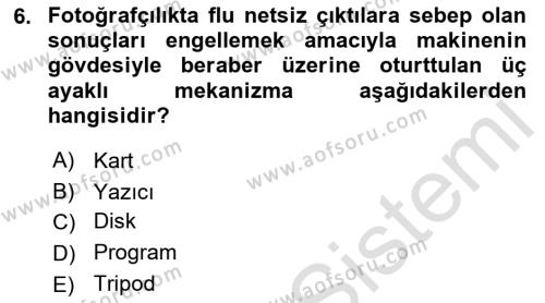 Dijital Yayıncılık Dersi 2021 - 2022 Yılı (Final) Dönem Sonu Sınavı 6. Soru