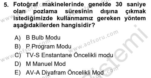 Dijital Yayıncılık Dersi 2021 - 2022 Yılı Yaz Okulu Sınavı 5. Soru