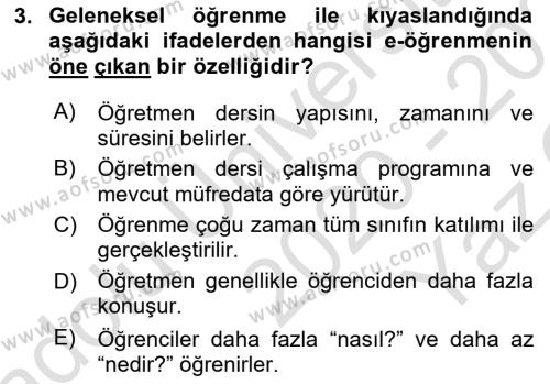 Sosyal Medya Araçları 2 Dersi 2020 - 2021 Yılı Yaz Okulu Sınavı 3. Soru