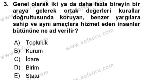 Sosyal Medya ve Kurumsal İletişim Dersi 2021 - 2022 Yılı (Vize) Ara Sınavı 3. Soru