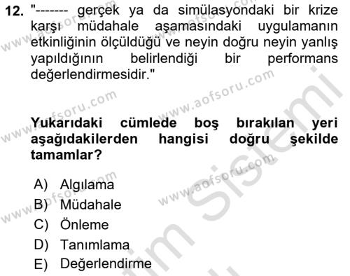 Sosyal Medya ve Kurumsal İletişim Dersi 2023 - 2024 Yılı (Vize) Ara Sınavı 12. Soru