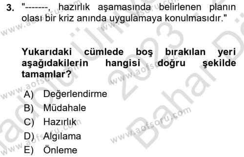 Sosyal Medya ve Kurumsal İletişim Dersi 2023 - 2024 Yılı (Vize) Ara Sınavı 3. Soru