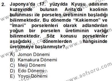 Sanat Tarihi Dersi 2013 - 2014 Yılı (Final) Dönem Sonu Sınavı 2. Soru