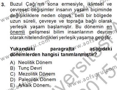 Sanat Tarihi Dersi 2014 - 2015 Yılı (Vize) Ara Sınavı 3. Soru