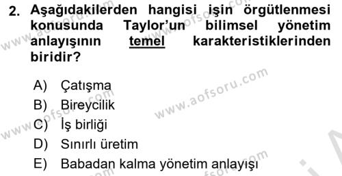 Sosyal Bilimlerde Temel Kavramlar Dersi 2022 - 2023 Yılı (Vize) Ara Sınavı 2. Soru