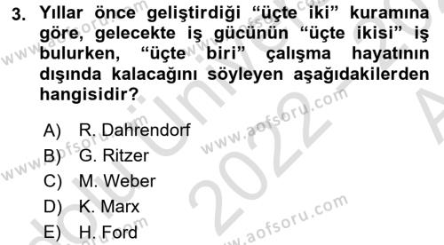 Sosyal Bilimlerde Temel Kavramlar Dersi 2022 - 2023 Yılı (Vize) Ara Sınavı 3. Soru