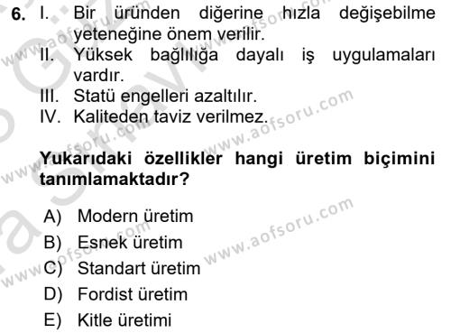 Sosyal Bilimlerde Temel Kavramlar Dersi 2022 - 2023 Yılı (Vize) Ara Sınavı 6. Soru