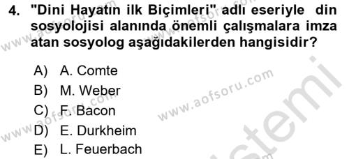 Sosyal Bilimlerde Temel Kavramlar Dersi 2022 - 2023 Yılı (Final) Dönem Sonu Sınavı 4. Soru