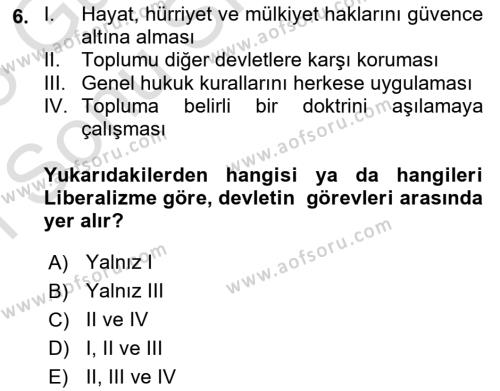 Sosyal Bilimlerde Temel Kavramlar Dersi 2022 - 2023 Yılı (Final) Dönem Sonu Sınavı 6. Soru