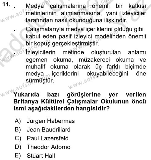 Sosyal Bilimlerde Temel Kavramlar Dersi 2022 - 2023 Yılı Yaz Okulu Sınavı 11. Soru