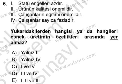 Sosyal Bilimlerde Temel Kavramlar Dersi 2022 - 2023 Yılı Yaz Okulu Sınavı 6. Soru