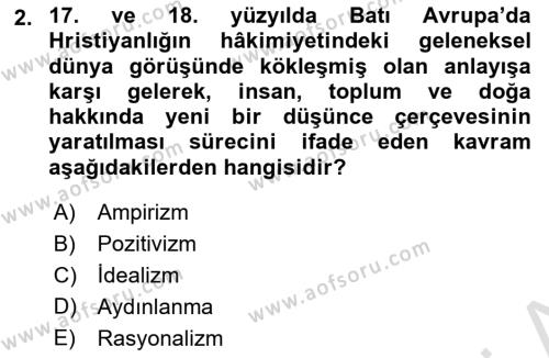 Sosyolojide Araştırma Yöntem ve Teknikleri Dersi 2022 - 2023 Yılı (Final) Dönem Sonu Sınavı 2. Soru