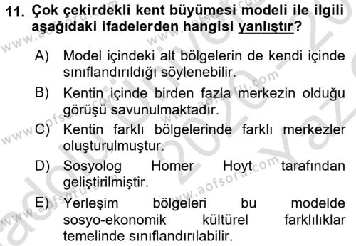 Davranış Bilimleri 1 Dersi 2020 - 2021 Yılı Yaz Okulu Sınavı 11. Soru