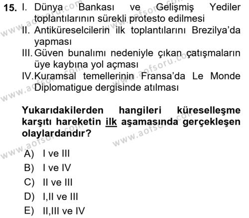 Davranış Bilimleri 1 Dersi 2020 - 2021 Yılı Yaz Okulu Sınavı 15. Soru