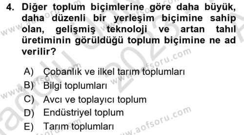 Davranış Bilimleri 1 Dersi 2023 - 2024 Yılı (Vize) Ara Sınavı 4. Soru