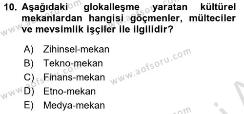 Davranış Bilimleri 1 Dersi 2023 - 2024 Yılı (Final) Dönem Sonu Sınavı 10. Soru